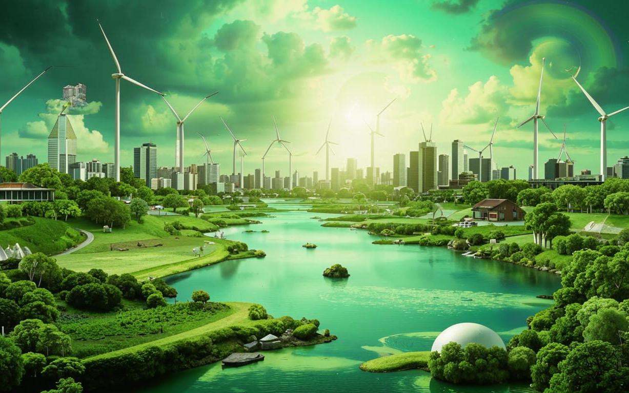 Изображение сгенерировано нейросетью Kandinsky по запросу &laquo;зеленые технологии будущего&raquo;