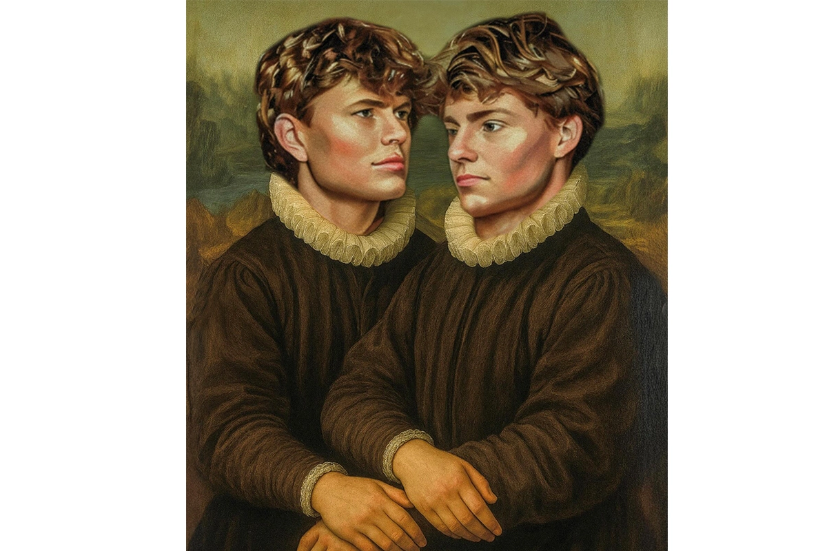 Портрет с изображением пранкеров Нил Реммери и Сенне Хавербеке