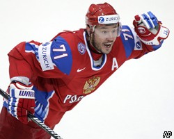 На чемпионате мира по хоккею сборная России вышла в полуфинал