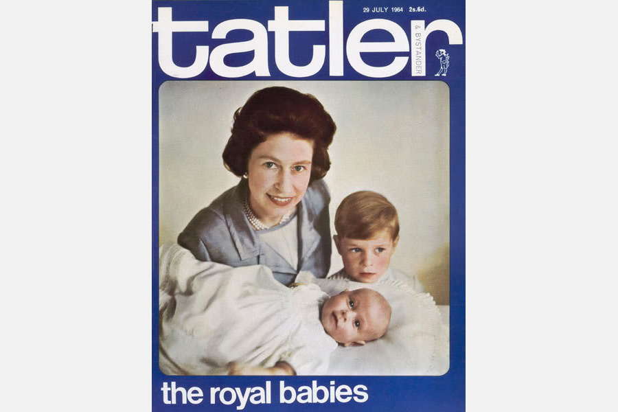 Королева Елизавета, принц Чарльз и принцесса Анна на обложке журнала Tatler, 1964 год