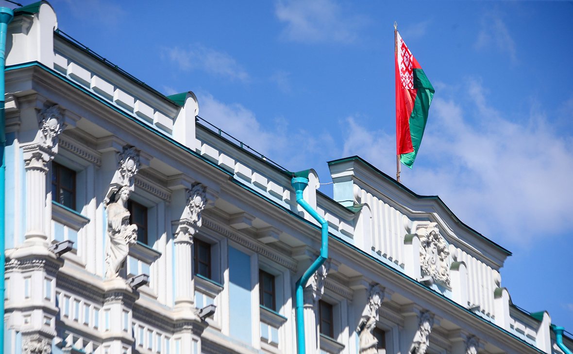 Вид на здание посольства Белоруссии в Москве