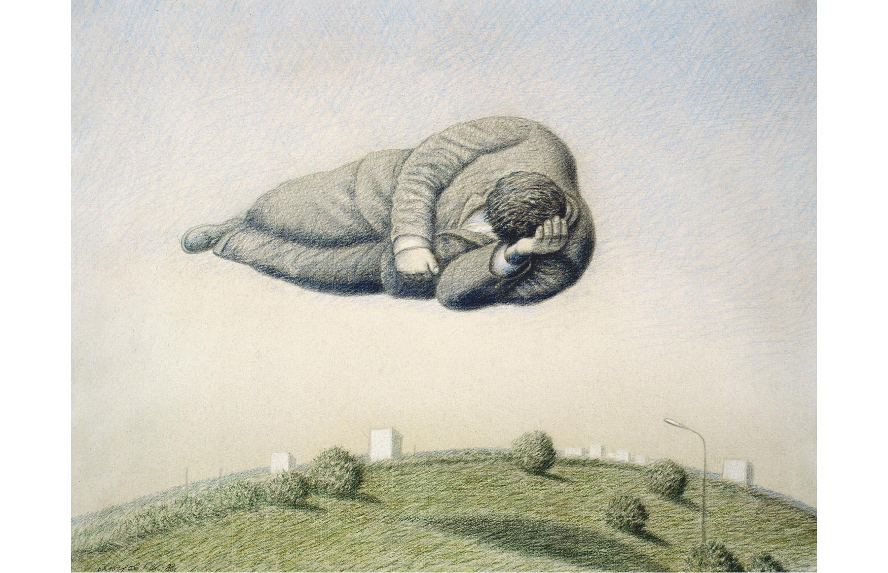 Гариф Басыров. «Полдень I». Из серии «Обитаемые пейзажи». 1987–1988. Частная коллекция
