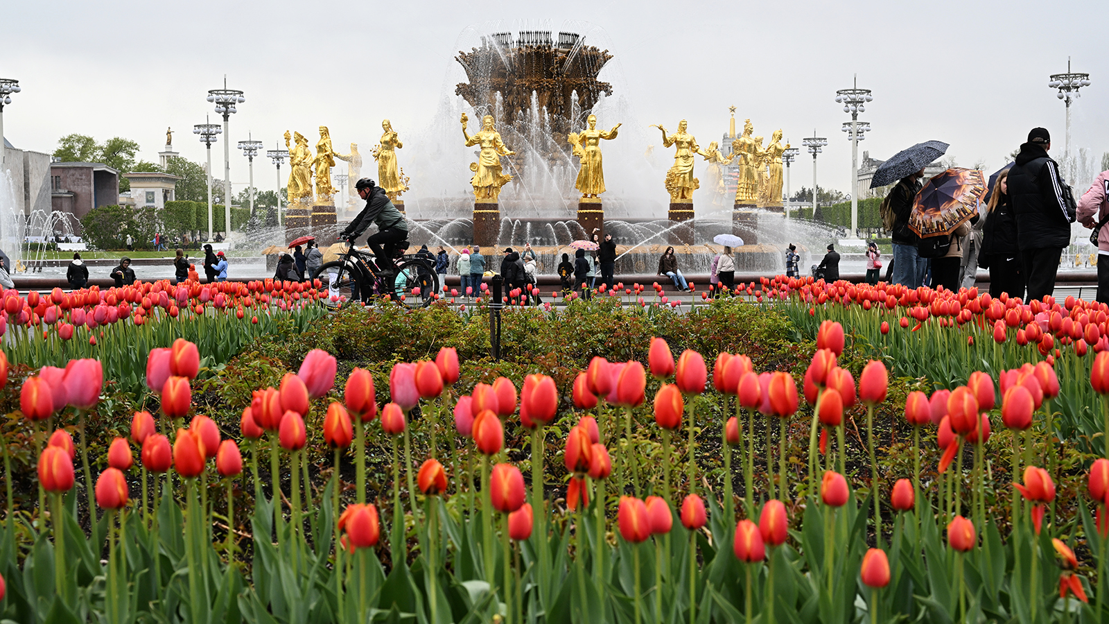 Фонтан «Дружба народов» в парке «ВДНХ» в Москве 