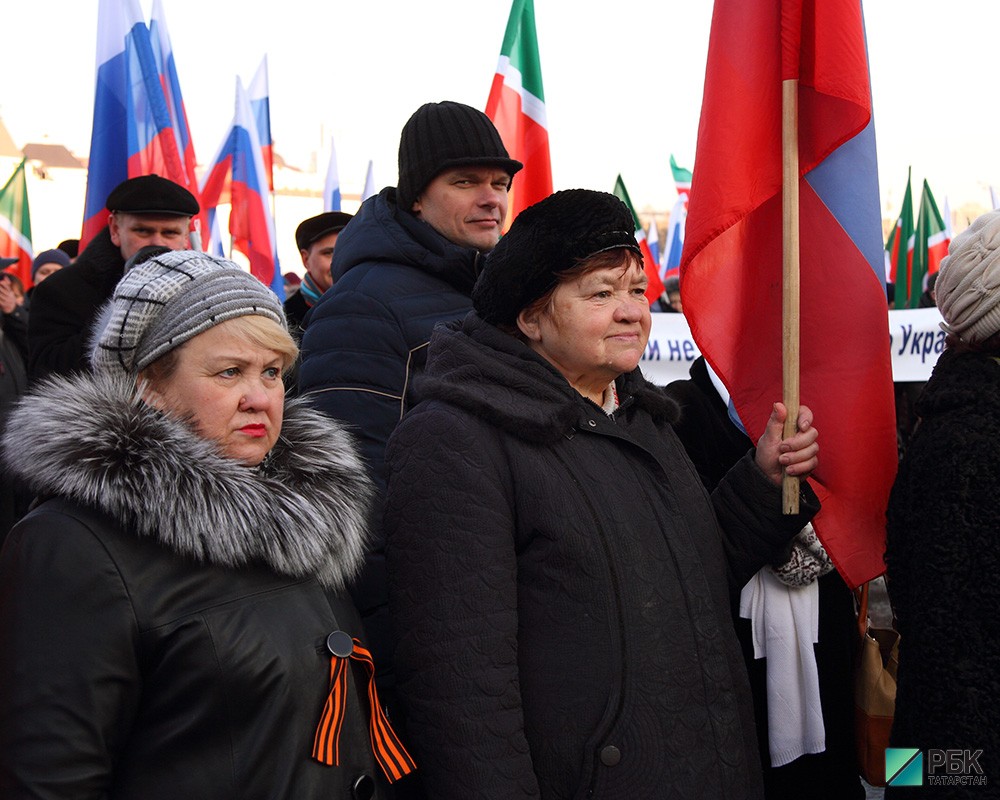 Митинг в поддержку Крыма.