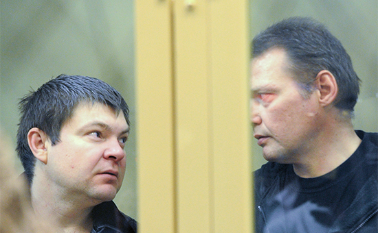 Сергей Цапок и Игорь Черных (слева направо) во время оглашения приговора в Краснодарском краевом суде



