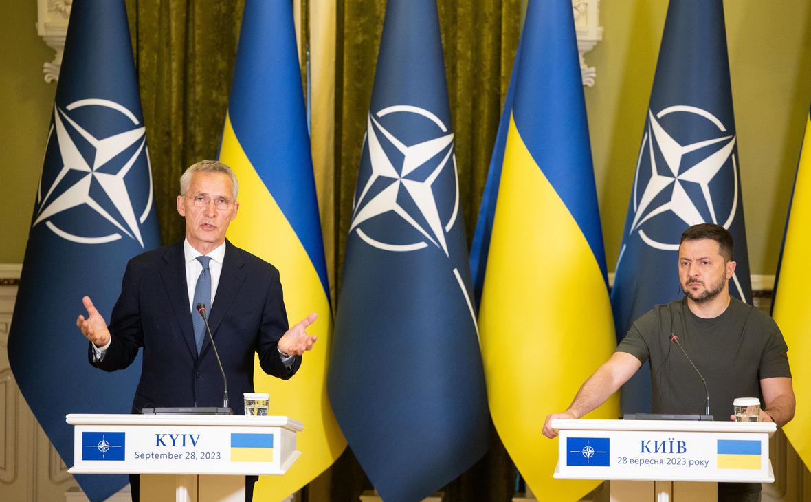 Президент Украины Владимир Зеленский и генеральный секретарь НАТО Йенс Столтенберг