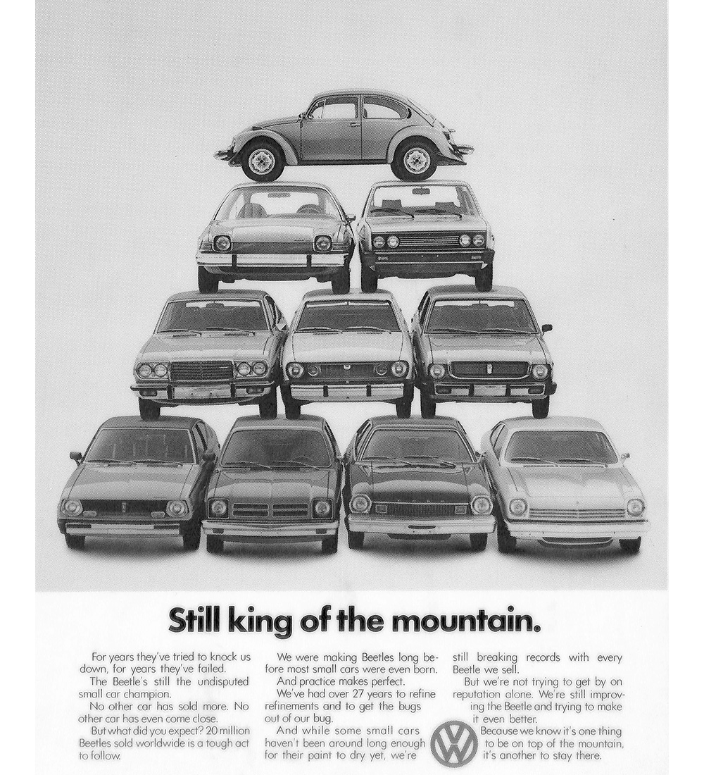 «Мы пытались». Необычная реклама Volkswagen Beetle