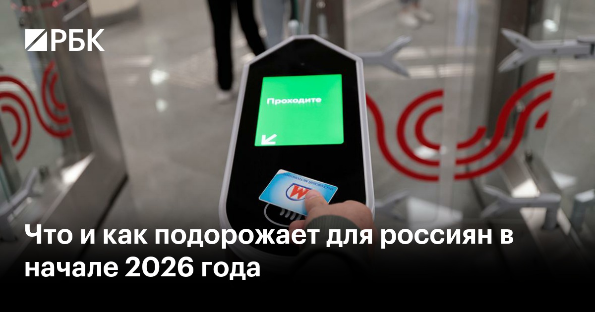 Что и как подорожает для россиян в начале 2026 года