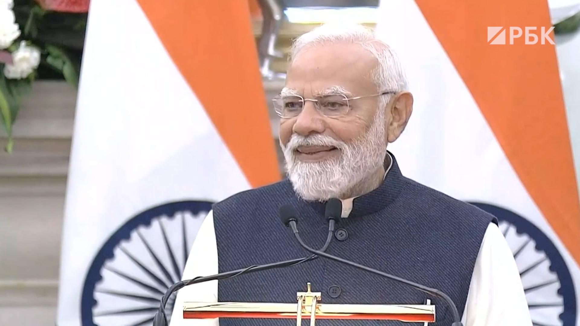 Моди обратился к присутствующим по-русски: «Добрый день»