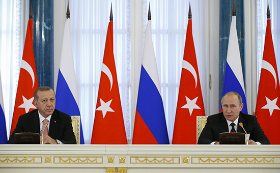 Президент России Владимир Путин и&nbsp;президент Турции Реджеп&nbsp;Тайип&nbsp;Эрдоган


