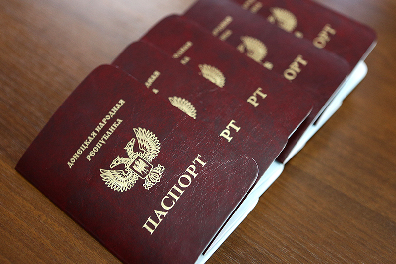 Первые паспорта Донецкой народной республики
