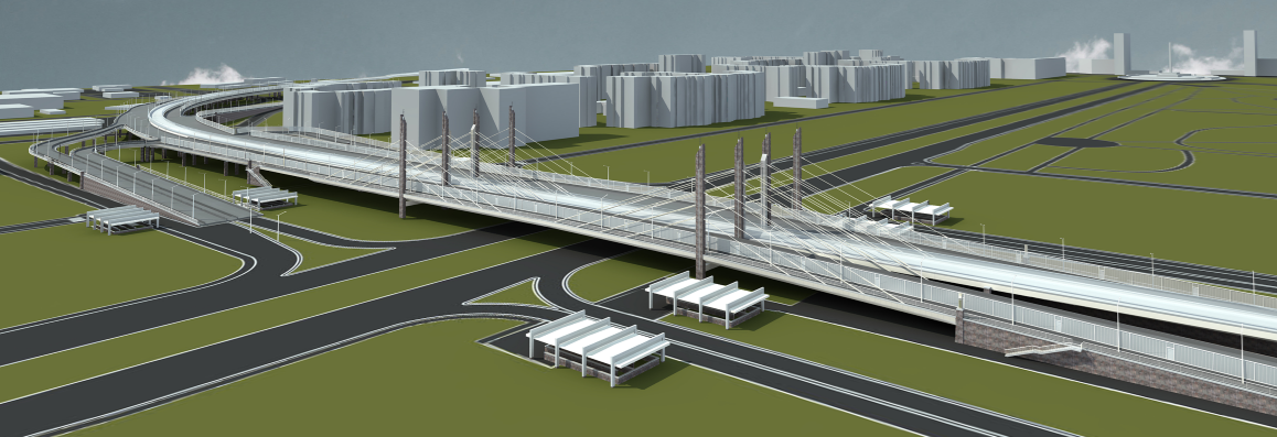 Сооружение путепроводной развязки на пересечении Пулковского шоссе с Дунайским проспектом