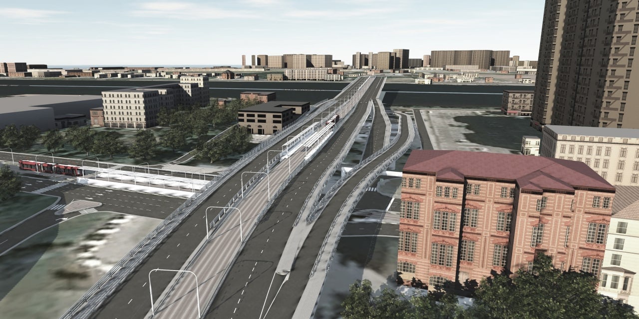 Проект строительства Большого Смоленского моста, подготовленный по заказу&nbsp;ВООПИиК