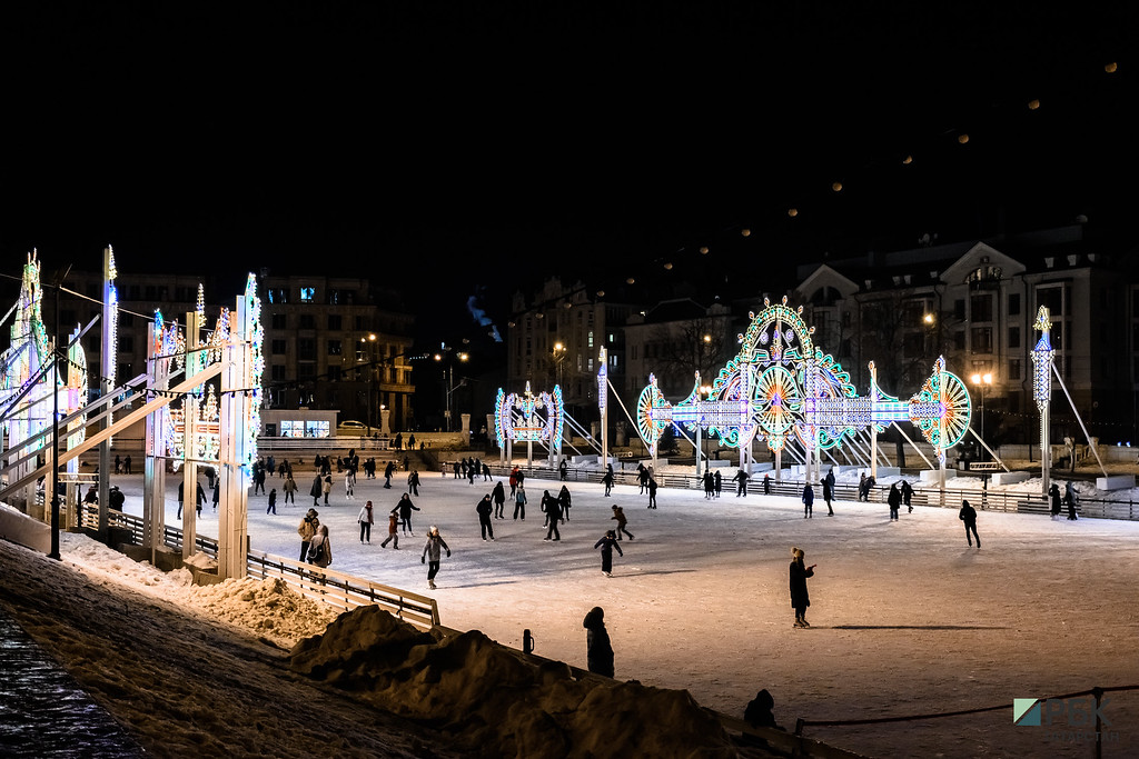 В Казани более 35,7 тыс. человек встретили Новый год в елочных городках
