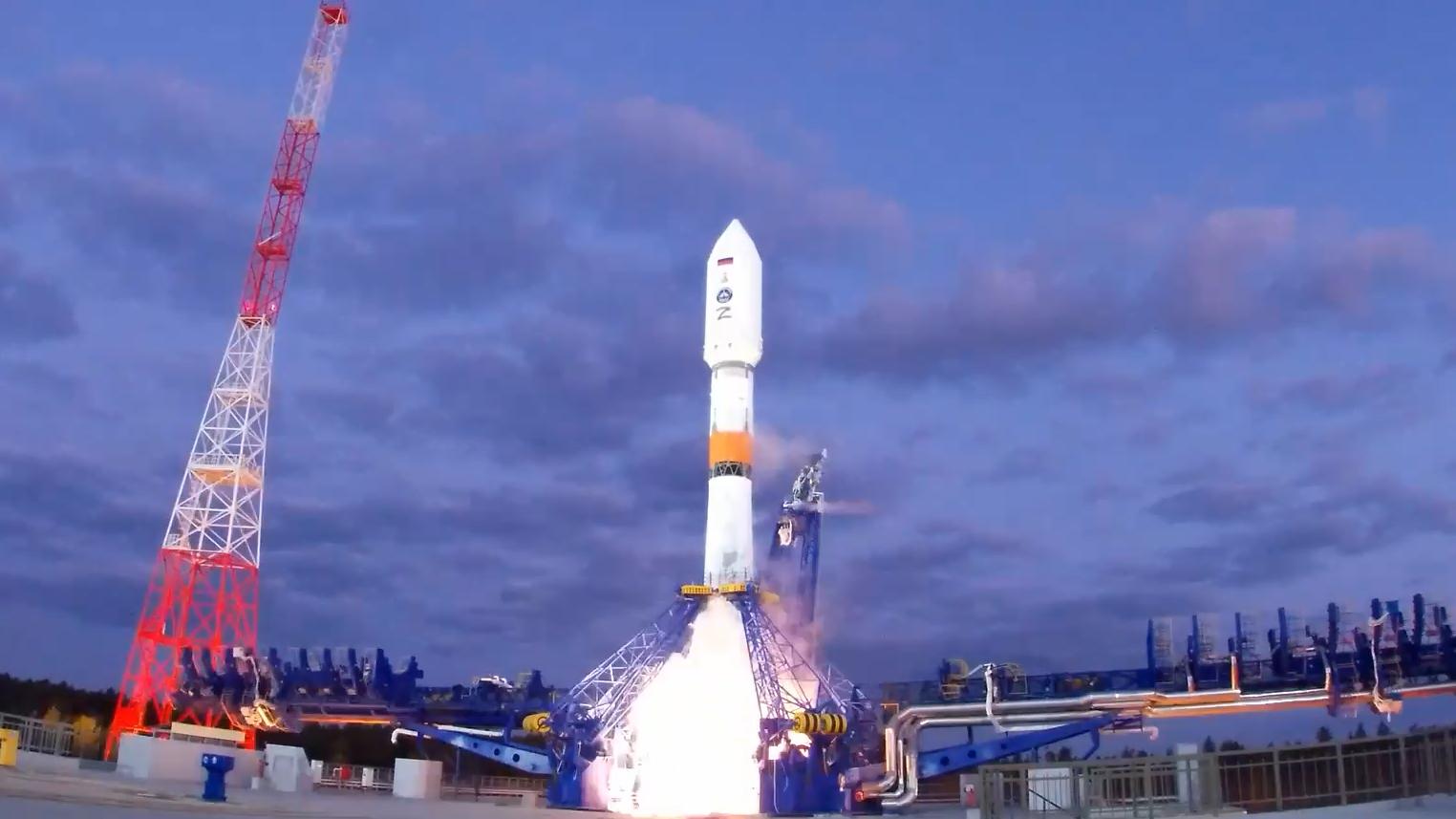 Минобороны опубликовало видео запуска «Союз-2.1б» с космодрома Плесецк