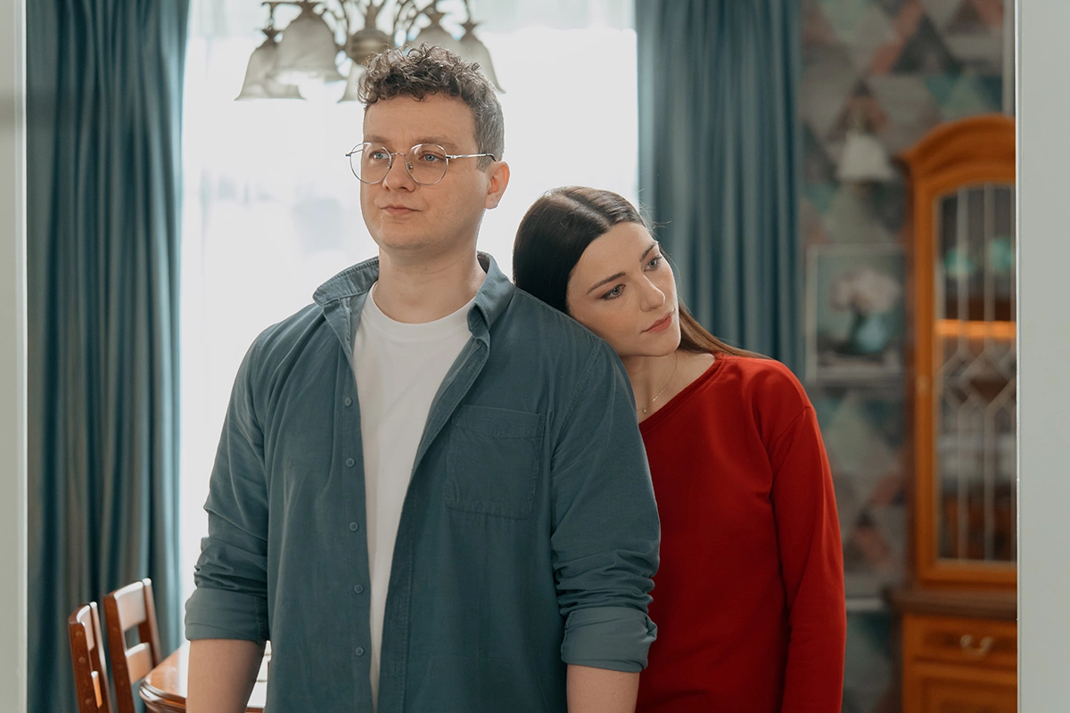 Филипп Бледный и Анастасия Сиваева на съемках пятого сезона «Папины дочки. Новые»