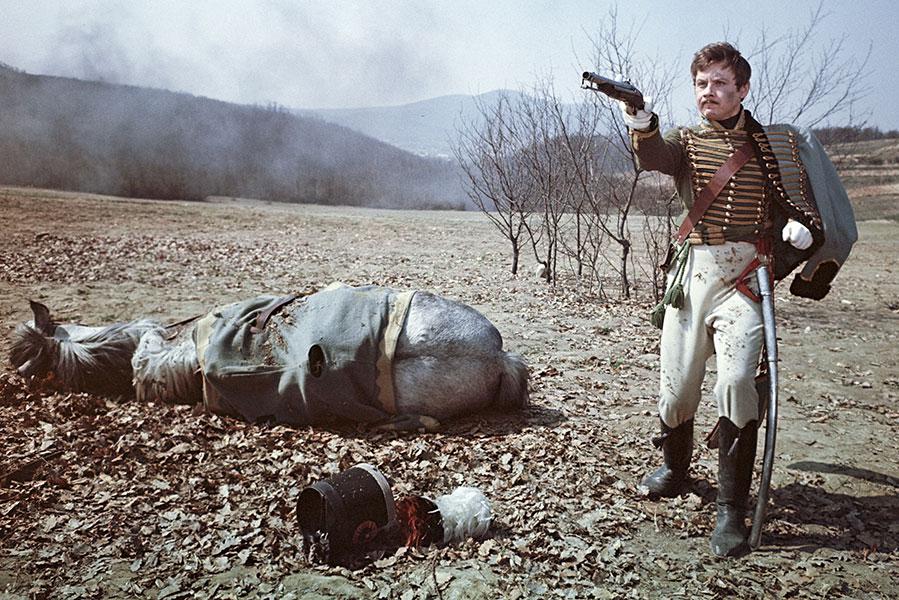 Олег Табаков в роли Николая Ростова в фильме-эпопее режиссера Сергея Бондарчука &laquo;Война и мир&raquo;