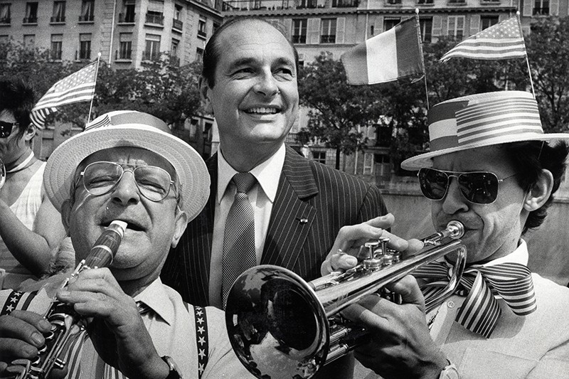 Жак Ширак во время открытия статуи Свободы в Париже в июне 1986 года