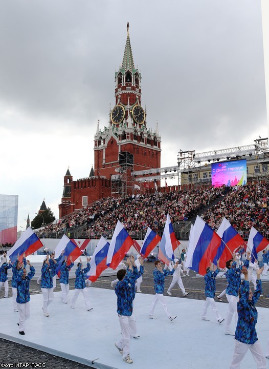 Празднование Дня города на Красной площади в Москве