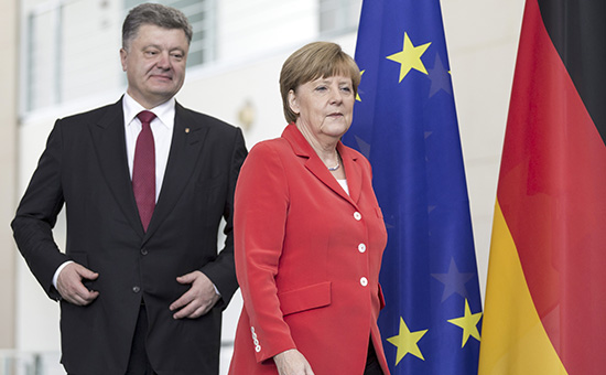 Президент Украины Петр Порошенко и канцлер ФРГ Ангела Меркель