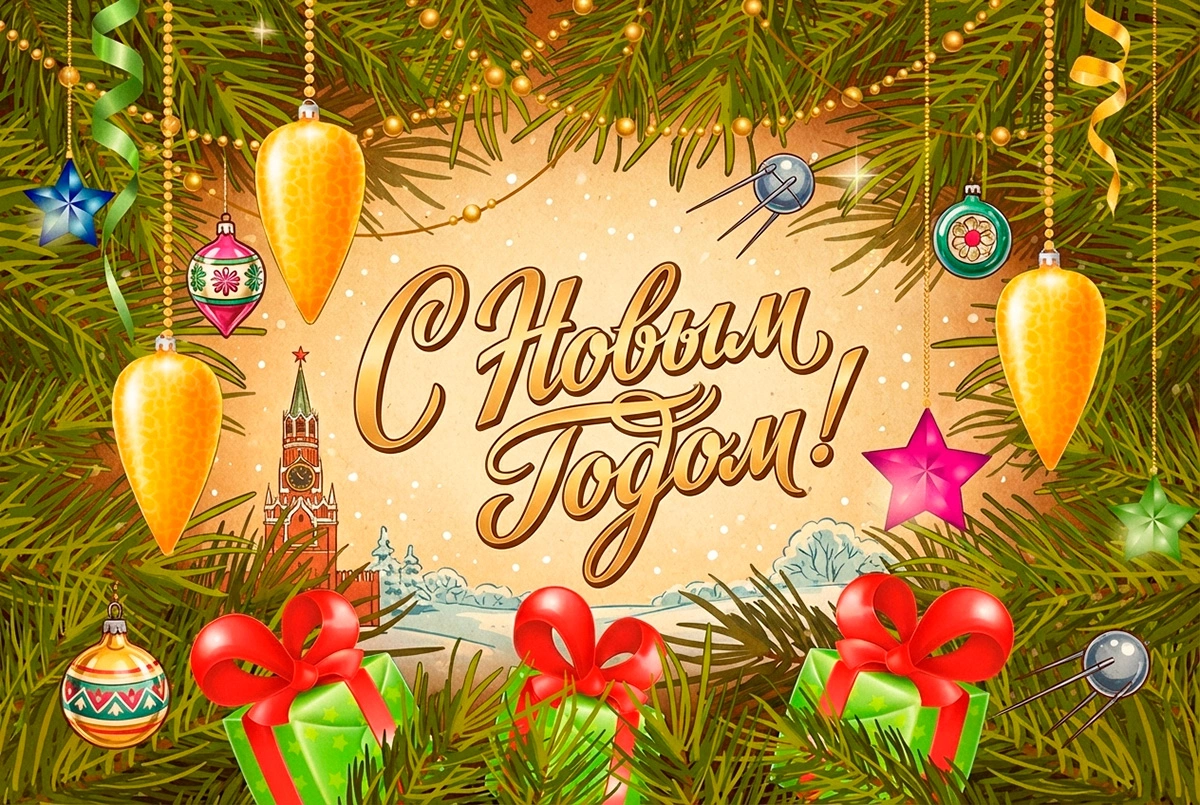 Красивая надпись «С Новым годом!»: 10 несложных и оригинальных вариантов