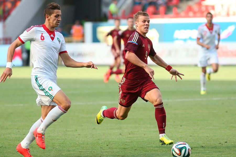 Александр Кокорин в составе сборной России по футболу, 2014 год