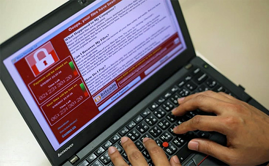 Компьютер, зараженный вирусом WannaCry


