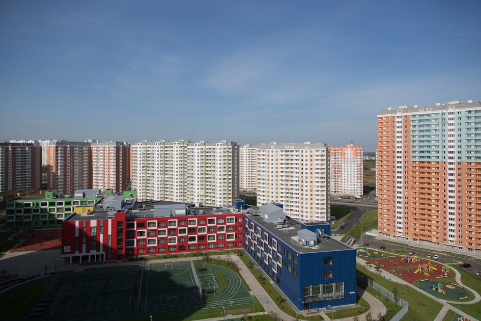 Вид на жилой квартал в районе Некрасовка