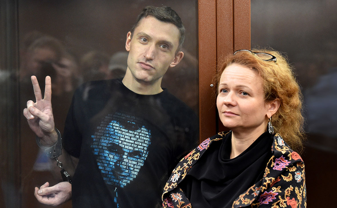 Константин Котов во время оглашения приговора в Тверском районном суде