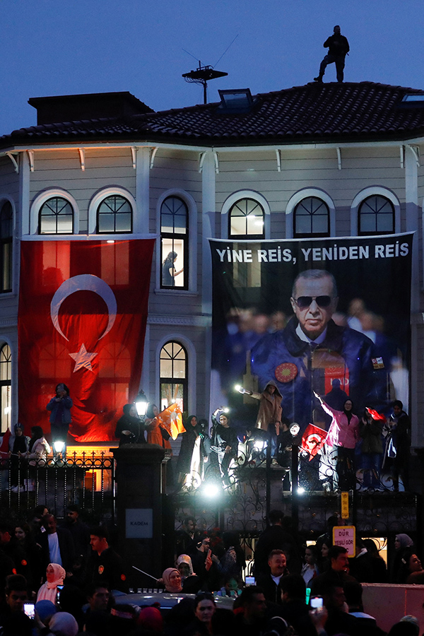 Сторонники президента в Стамбуле