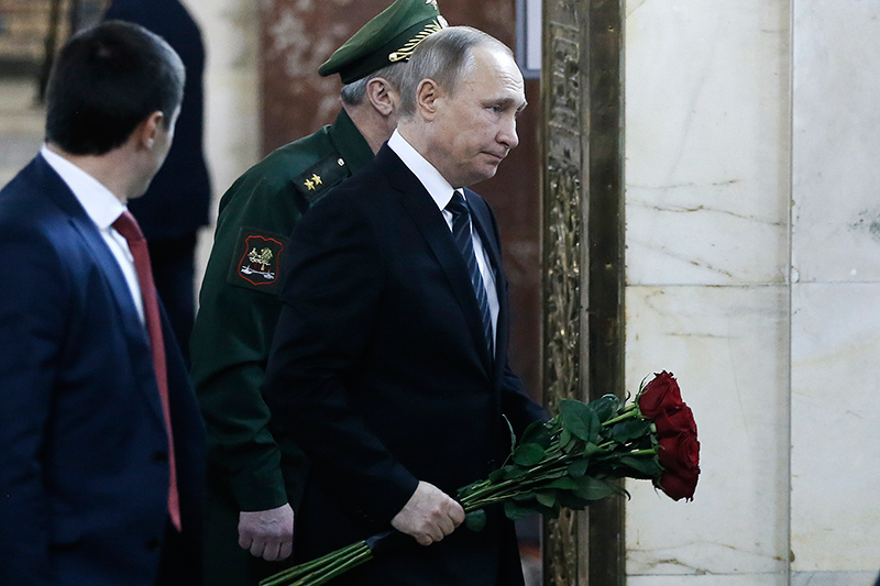 Президент России Владимир Путин на церемонии прощания