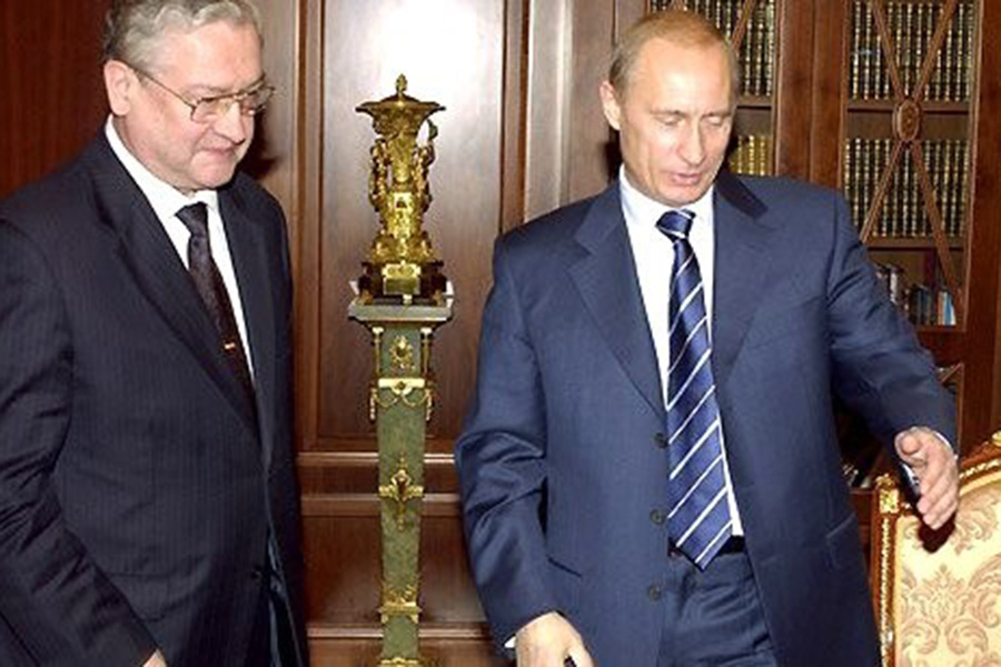 Вячеслав Трубников и Владимир Путин в 2004 году