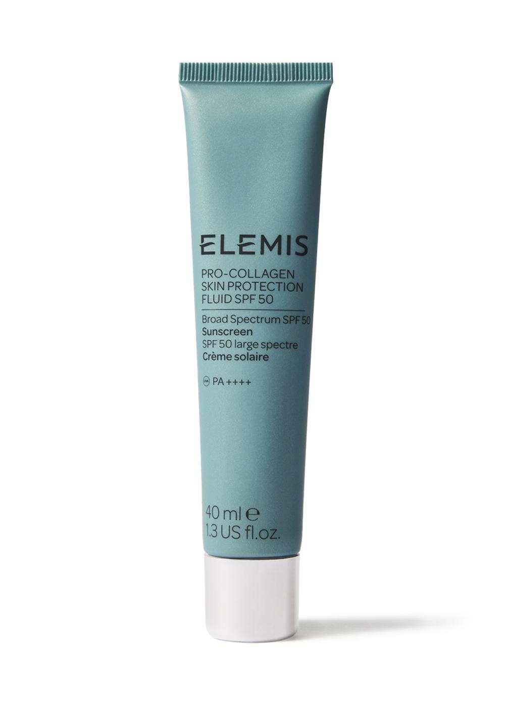 Защитный флюид «Про-Коллаген» SPF 50, Elemis, 8300 руб. (elemis.ru)