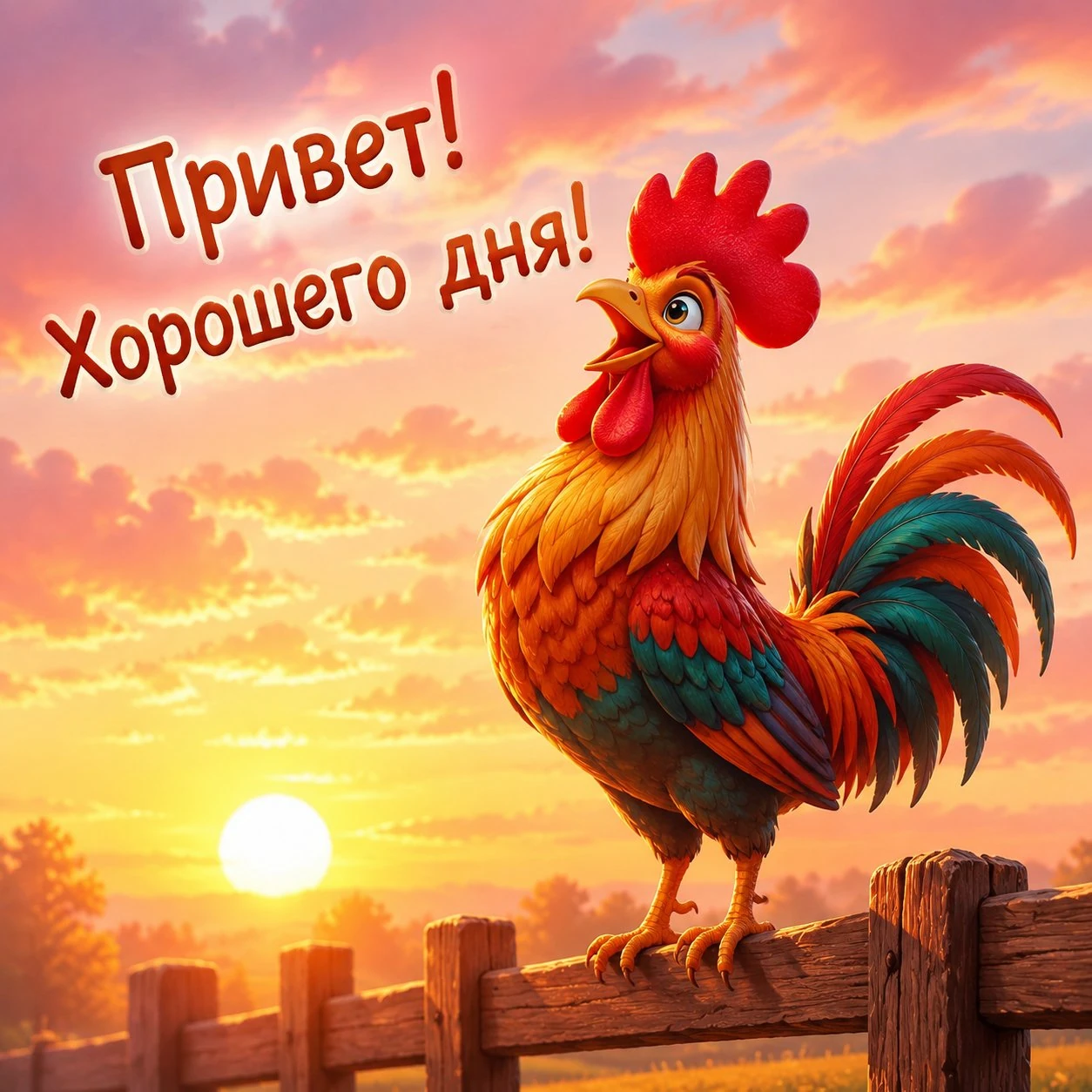 Открытка с пожеланием хорошего дня