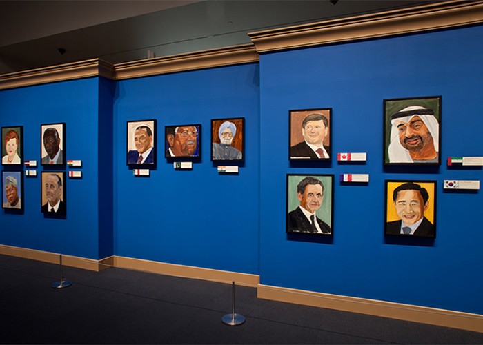На выставке в США показали портрет Путина, написанный Бушем