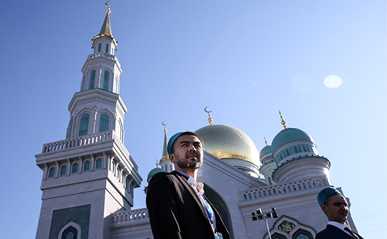 На открытии Московской Соборной мечети