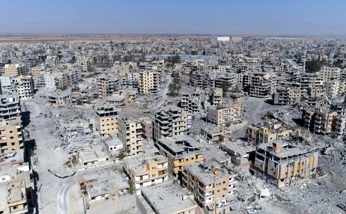 Вид на&nbsp;Ракку. Октябрь 2017 года
