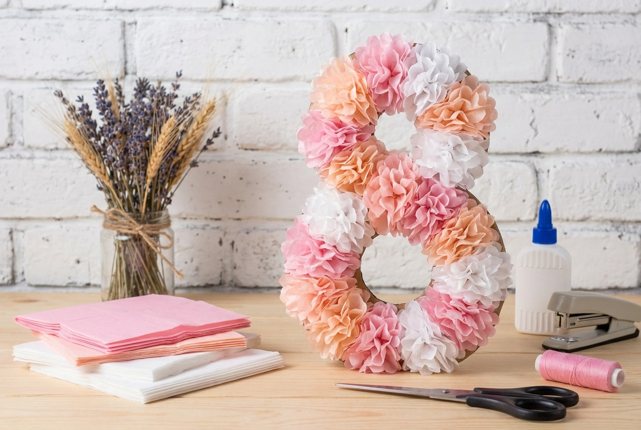 Открытка на 8 Марта своими руками для мамы, бабушки, учительницы