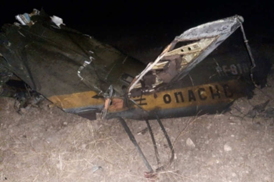 Обломки вертолета Ми-24