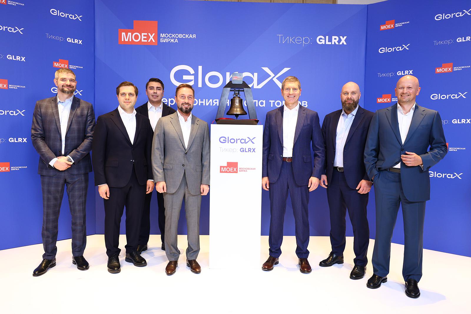 Церемония начала торгов акциями GloraX на Московской бирже