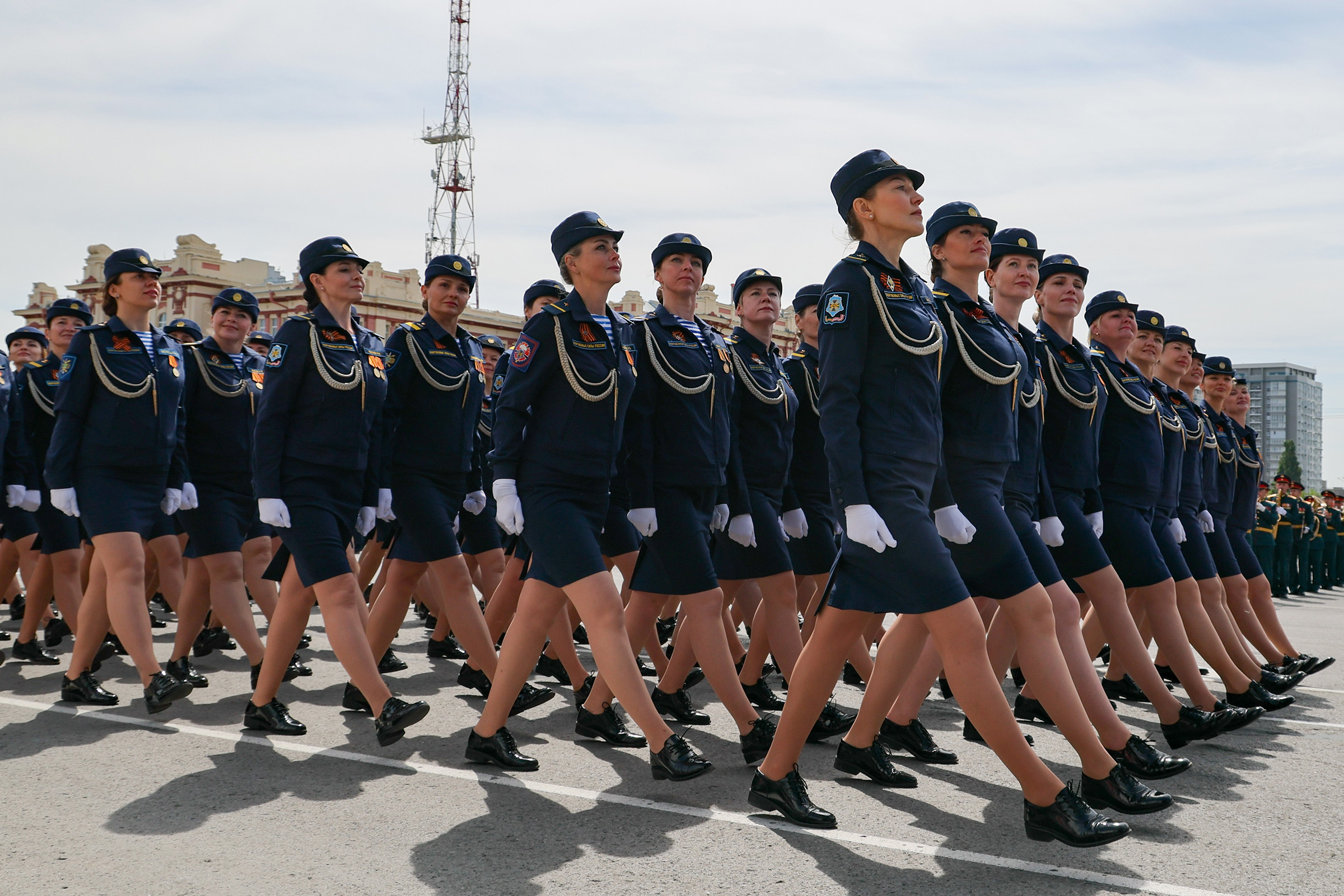Ростов-на-Дону. Военнослужащие парадных расчетов во время парада.