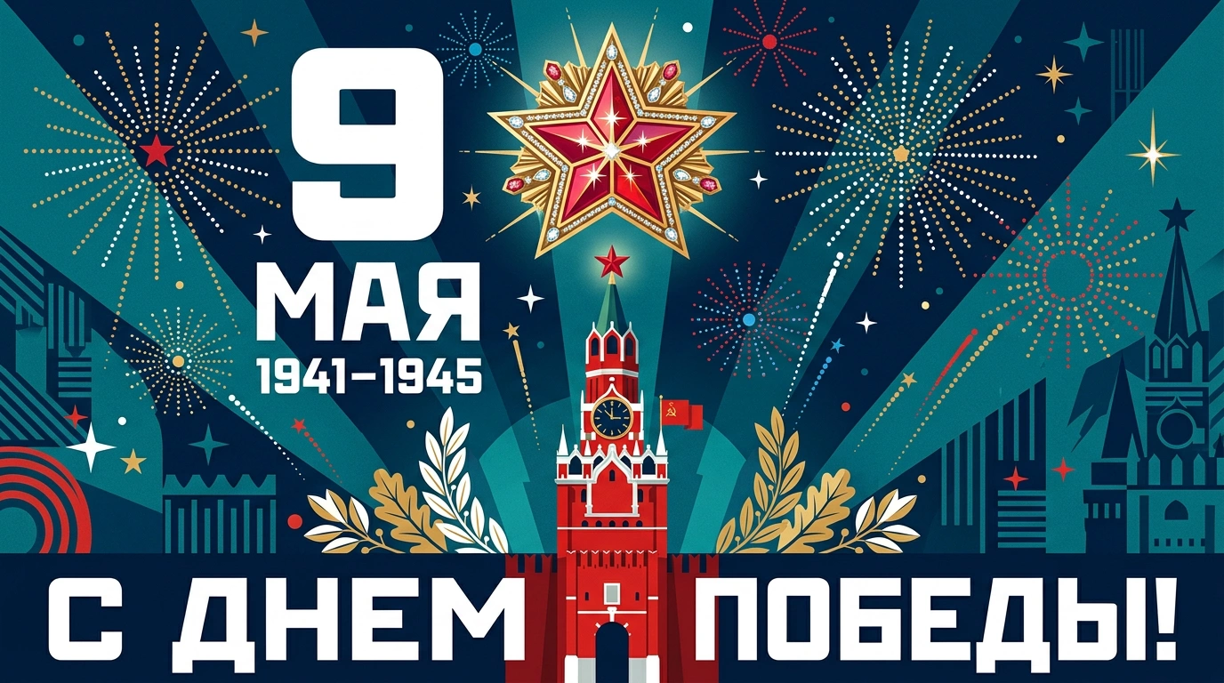 40 праздничных открыток к 9 Мая. Скачайте и отправьте