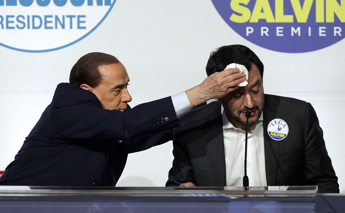 Сильвио Берлускони (слева) и Маттео Сальвини


