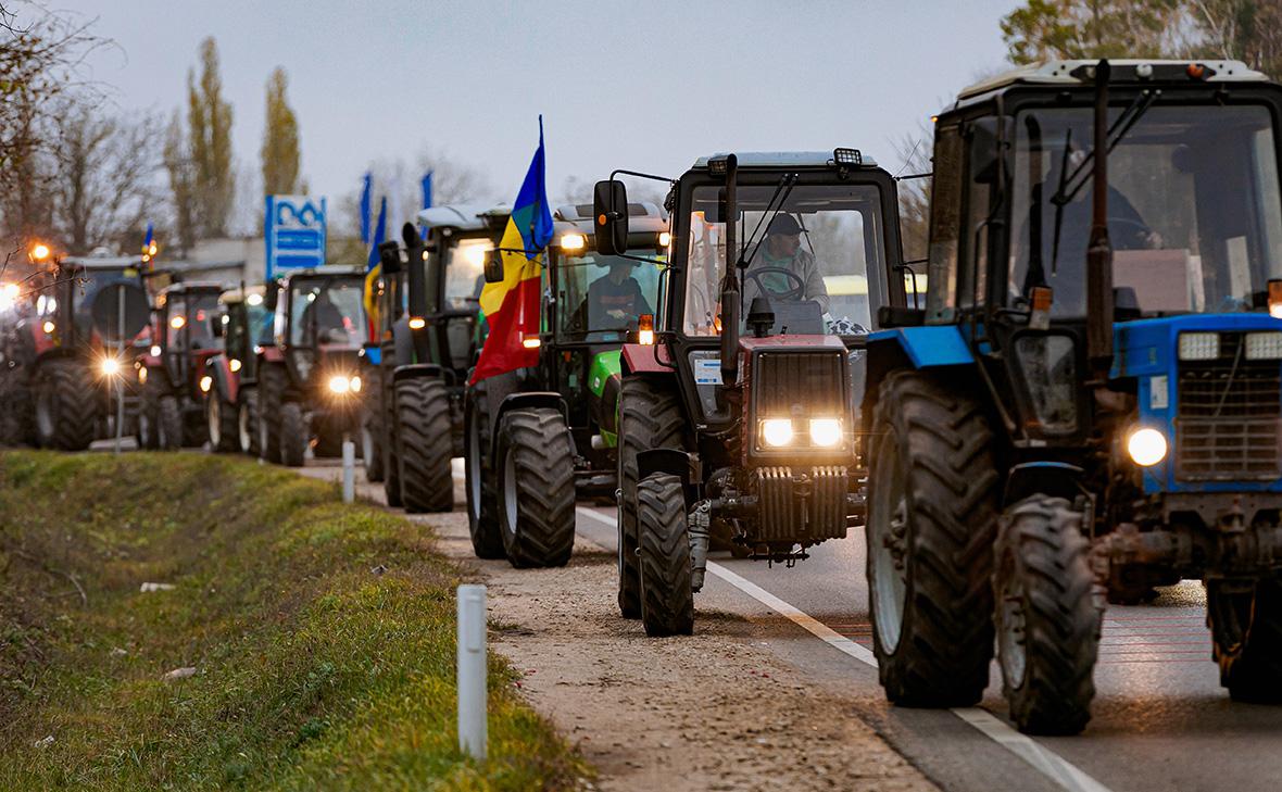 Акция протеста фермеров в Кишинёве, Молдавия