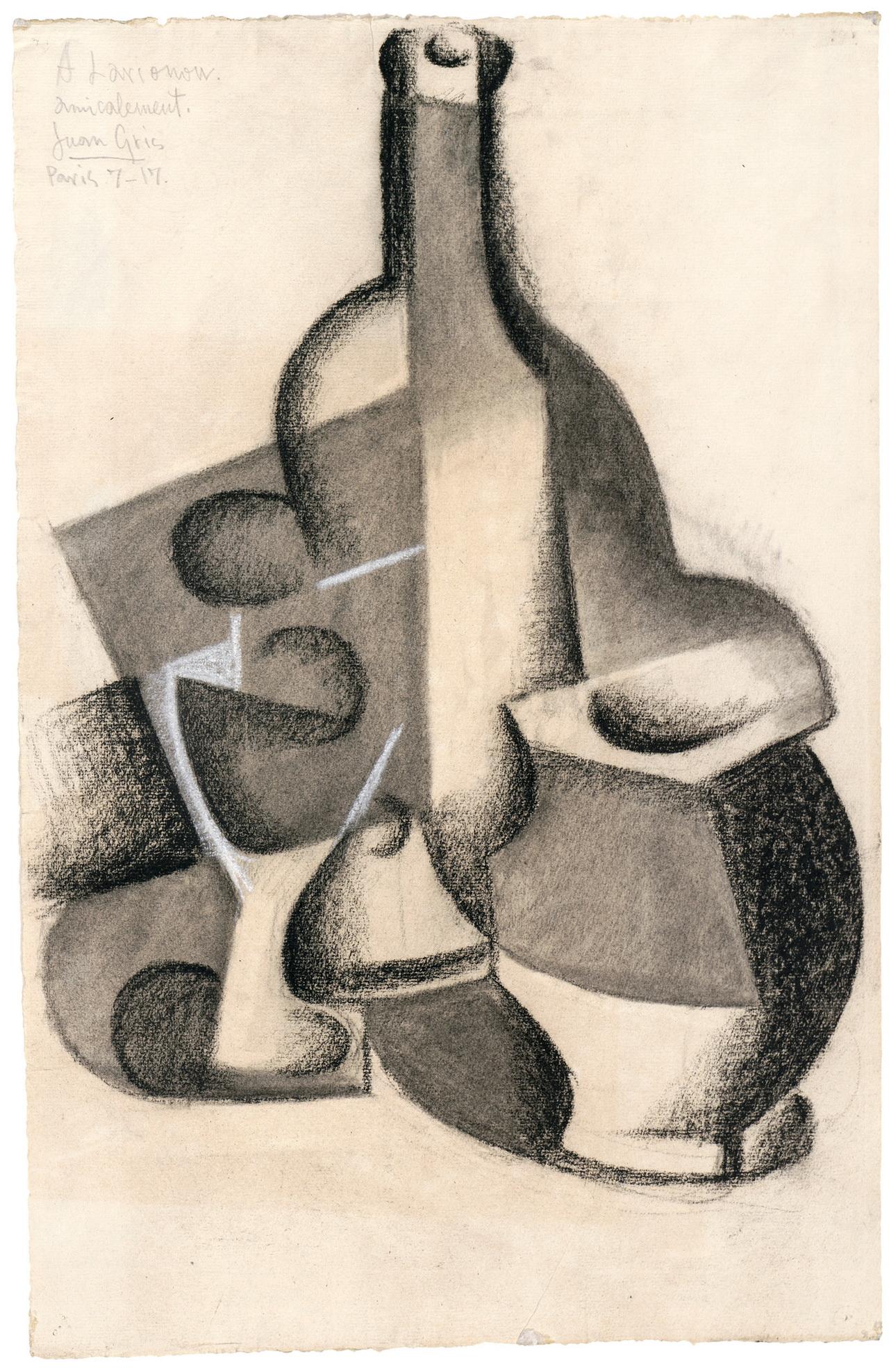 Грис Хуан. Натюрморт с бутылкой, 1916-1917
