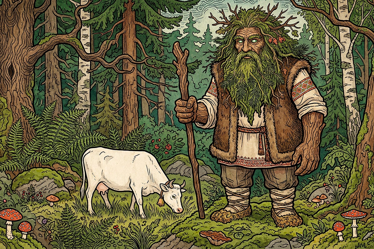 В некоторых мифах Леший может помогать пастухам и охранять скот