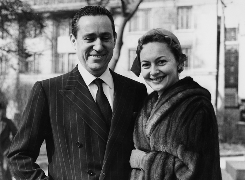 Пьер Галанте и Оливия де Хэвилленд, 1955