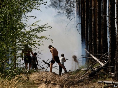 Центральная Россия во власти огня