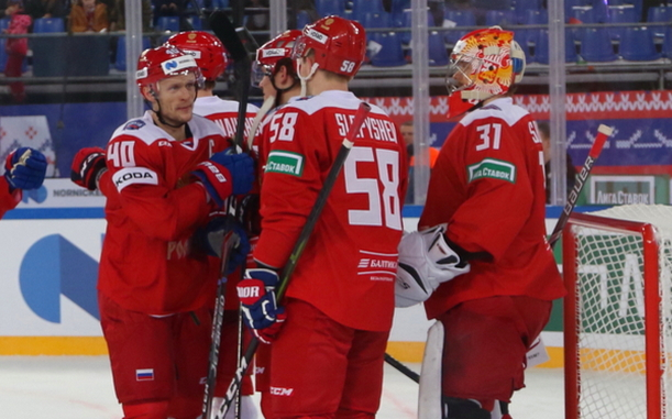 Фото: Хоккеисты сборной России (Фото: Global Look Press)