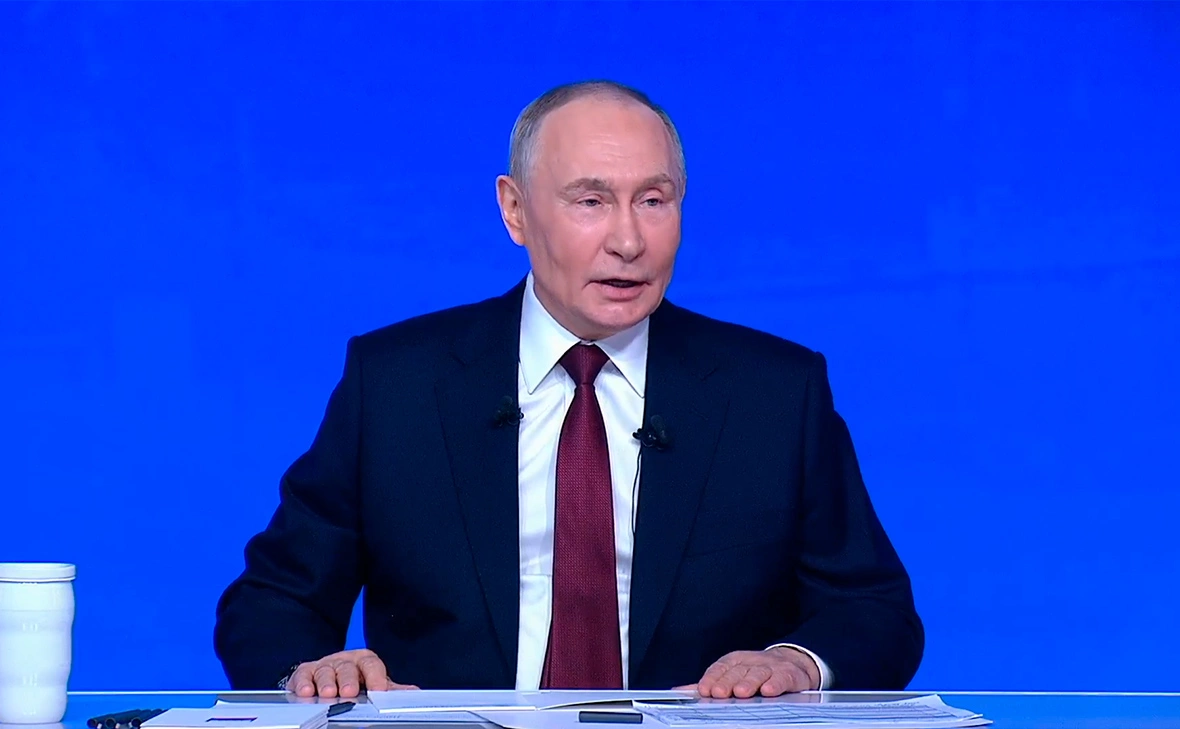 Трансляция прямой линии президента России Владимира Путина